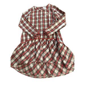 Minnie Mouse Disney Plaid Flannel Mini Dress 9 10 Red Green Tartan Vintage